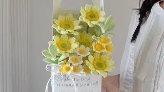扭扭棒奶油向日葵·花盒教程2✿ᵔ◡ᵔ✿