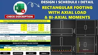 Design of Rectangular Footing | Axial Load & Bi Axial Moments