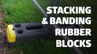 How to stack and band rubber fencing blocks