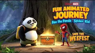 Kids Cartoon - Bao the Panda and Spider-Man Kid&rsquo;s Epic Treasure Hunt in the Enchanted Forest