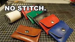 Making 6 No-Stitch Wallets from Buffalo Leather | Full Process