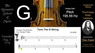Violin G / Tuning Note Sound For a Violin / Pitch 195.56 Hz = Perfect Fifth, NO ADS TO SLOW YOU DOWN