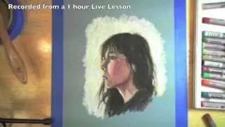 Oil Pastel Portrait Drawing