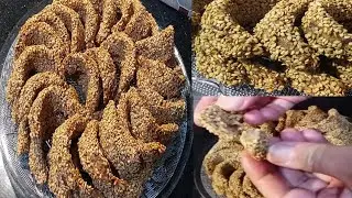 حلوة هلالية الشوفان والسمسم ودائما في إطار غذائي صحتي/حلويات طبيعية صحية