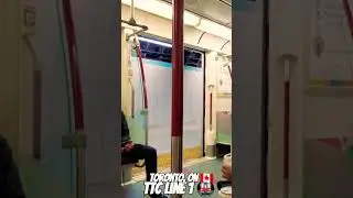 TTC Line 1 Subway arriving at Queen's Park Subway Station in Toronto Ontario 🚇✨🍁🇨🇦