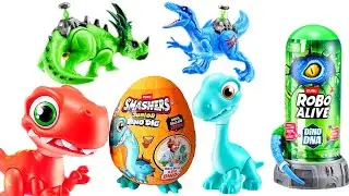 4K | 25 min Satisfying with UNBOXING ROBO ALIVE DINO DNA | ZURU SMASHERS JUNIOR | ASMR