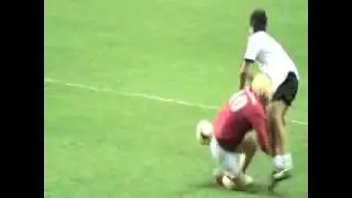 Boris Johnson tackle at Majedski stadium