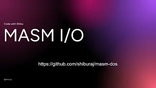 MASM Input and Output