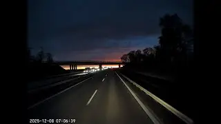 🚚 ASMR TRUCK DRIVING on WROCŁAW HIGHWAY at SUNRISE! Golden Sun View!