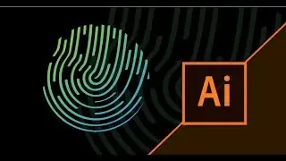 how to design a fingerprint logo in illustrator | Tutorial.