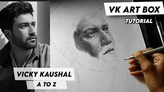 Vicky Kaushal drawing tutorial | @vkartbox competition part: 1