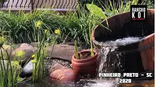 Lago Ornamental com corredeira de 25 metros - Rancho Koi