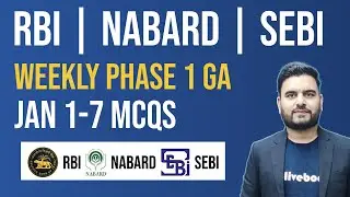 General Awareness | 1 - 7 January | Current Affairs for RBI Grade B 2026 | SEBI | NABARD