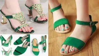 GORGEOUS GREEN COLOUR SANDALS DESIGNS 2020|| AMAZING COLLECTION OF GREEN SANDALS