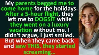 I flew FIVE hours to see my family. They left me to DOGSIT in an empty house and went on vacation&hellip;