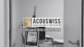 Test acoustique avant / après – Renforcement d’une porte phonique de cabinet médical