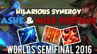 HILARIOUS SYNERGY ASHE & MISS FORTUNE   SKT VS ROX WORLDS SEMIFINAL 2016   League Of Legends Montage