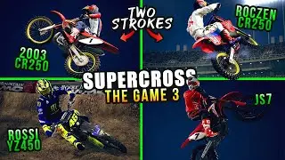 Two Stroke Mania! - JS7 CRF450 | Valentino Rossi YZ450 - Monster Energy Supercross 3 Gameplay