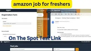 Amazon Jobs For Students | On The Spot Test Link 😍 | Amazon Recruitment#jobs #amazonjobsforfreshers