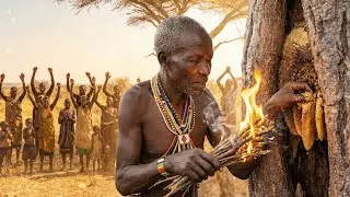 Hadzabe Honey Recovery: Wild Beehive Harvest in the African Bush (4K Documentary)