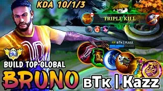 BRUNO BEST BUILD 2023 | GAMEPLAY BRUNO | TOP GLOBAL BRUNO ʙTĸ | Kazz - MOBILE LEGENDS