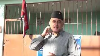 Ujwal Thapa delivers speech to locals