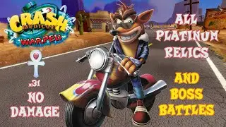Crash 3 - All Platinum Relics And Boss Battles - No Damage - (Crash Bandicoot: N. Sane Trilogy)