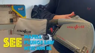 Mafell plunge saw cordless MT55 18M BL with a dust bag.