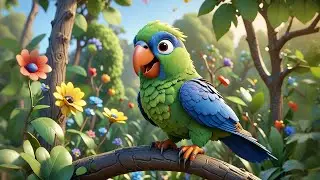 The Parrot That Talked Back 🦜🗣️ | Funny Learning Story for Kids | Animal Adventure & Skills