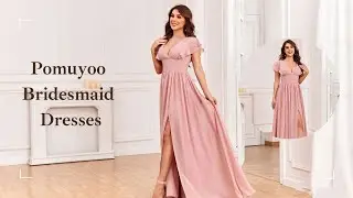POMUYOO | New V-neck Summer Bridesmaid Dresses 2023