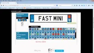 How To Build a Custom European License Plate on www.CustomVanityPlates.com