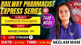 RAILWAY PHARMACIST EXPRESS SERIES 7440+MCQs | CLASS-67 | Model Paper- 9 (Complete Syllabus)