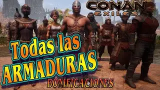 CONAN EXILES | TODAS las ARMADURAS🛡 | Bonificaciones y resistencias