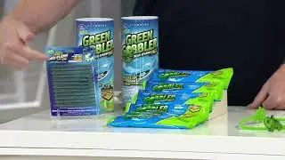 Green Gobbler Set of 6 Drain Cleaner Packets with 12 Drain Sticks on QVC