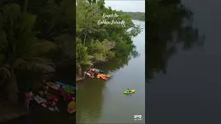 🚣🏻&zwj;♀️Kayak to the Golden Island Trivandrum 🏝️ Ponnumthuruth near Varkala | Drone View #kerala