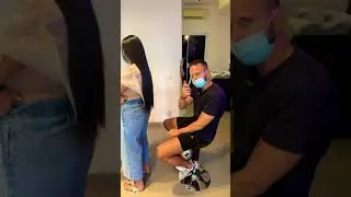 Taglio pari su capelli lunghi #shorts