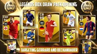 European Legend Box Draw Opening Pes 2021 Mobile |Targeting New Legend Card Gerrard and Beckanbauer