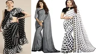 Latest Black And White Saree Collection #lifestyle
