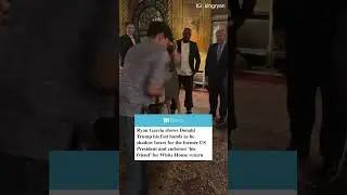 Boxing star Ryan Garcia showed off his shadowboxing skills infront of Former president Donald Trump