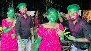 Mithi-র হাতে মুখে রং দিয়ে ভূত করে দিলাম😂//ঘষে ঘষে আবির দিলাম♥️🤟