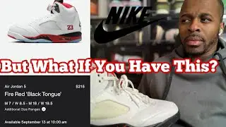 Nike Air Jordan 5 Fire Red Black Tongue 2025 Release