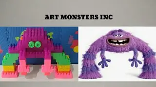 DIY Membuat Art Monsters Inc Dari Lego Balok