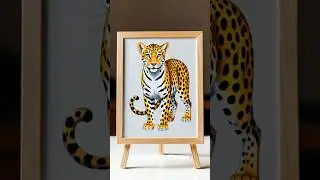 123 Magic Finger | Drawing & Painting​ the Leopard (Speed 58KM)  🖌✨