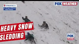 Major November Snowstorm Givesway For Epic Sledding Conditions In Streator, Illinois