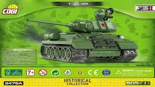 Cobi Instructions | Small Army / WW2 | 2476A | T-34/85 (Soviet Tank)