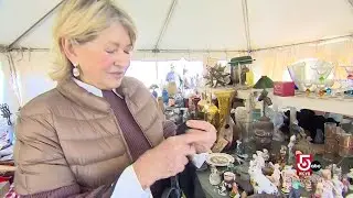 Browsing Brimfield&rsquo;s antiques markets with Martha Stewart herself