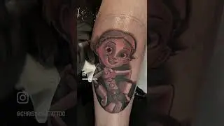Jessie from Toy Story tattoo on my leg by the amazing Chrissy Lee, Six Three in Colchester Essex.