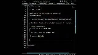 Write a program to add two matrix by taking inputs from user C++