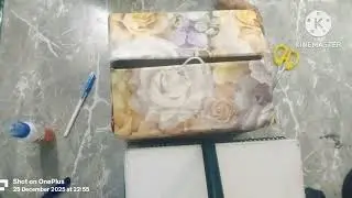 Make a storage container or box with waste cardboard box...# Easy art nd craft...,👍👍