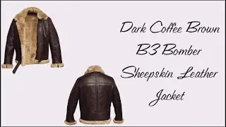 New B3 Bomber Fur Sheepskin Shearling Leather Jacket || B3 Bomber Collections || At Vanquishe.